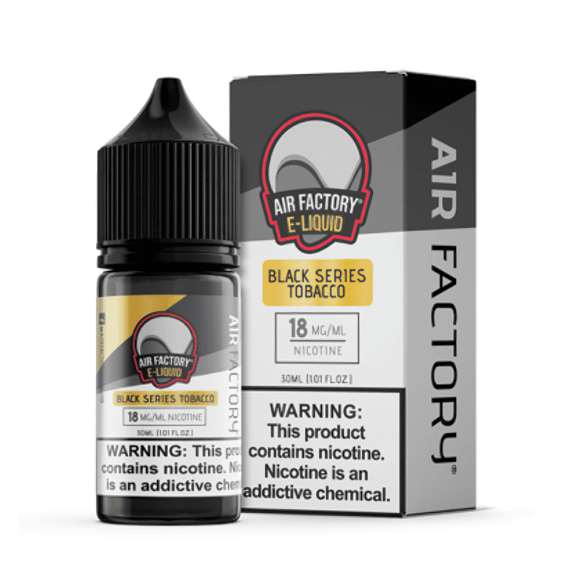 air factory salt black series tobacco ejuice 992656