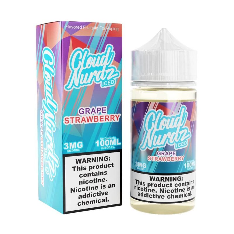 cloud nurdz iced grape strawberry ejuice 357358