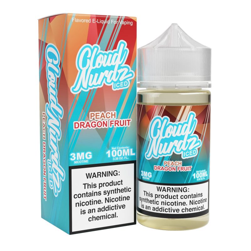 cloud nurdz iced peach dragonfruit ejuice 696644