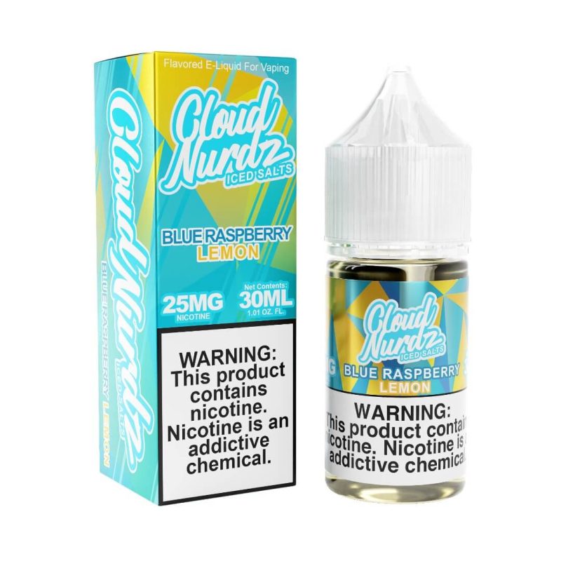 cloud nurdz iced salts blue raspberry lemon ejuice 530548