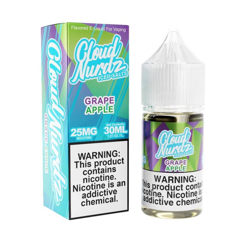 cloud nurdz iced salts grape apple ejuice 582868