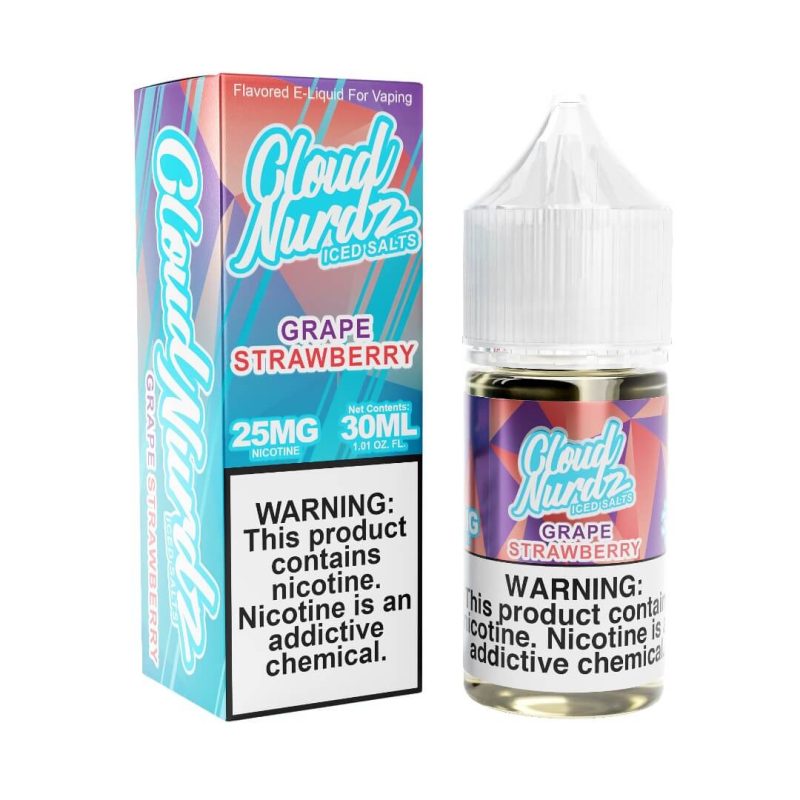 cloud nurdz iced salts grape strawberry ejuice 614754