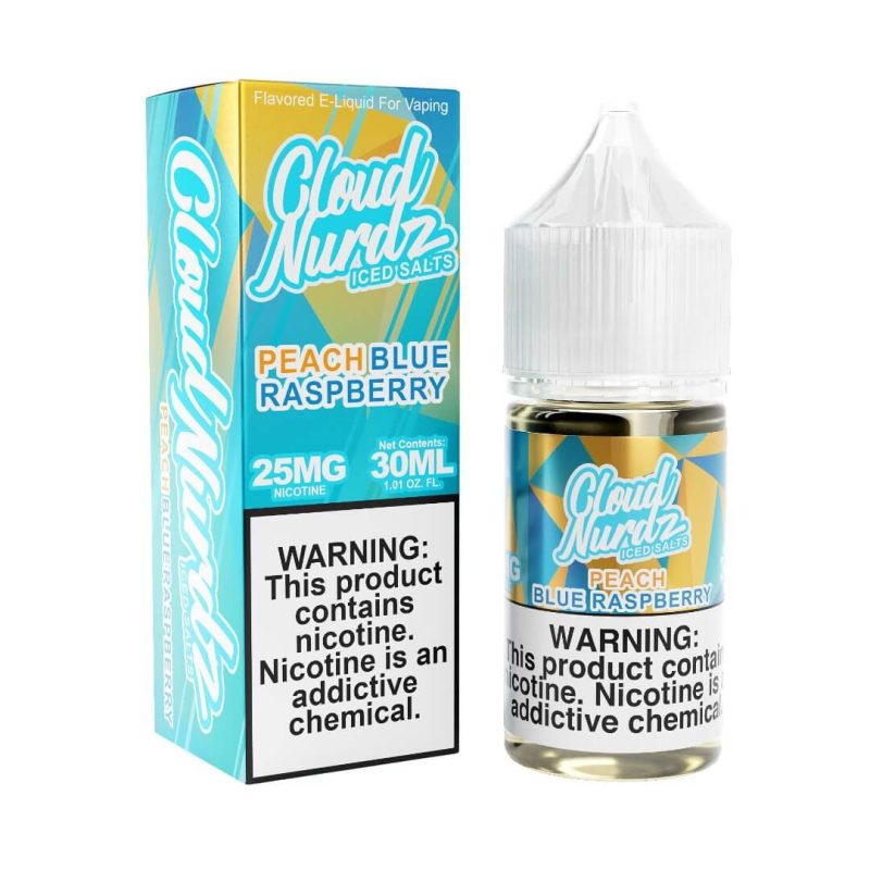 cloud nurdz iced salts peach blue raspberry ejuice 145277