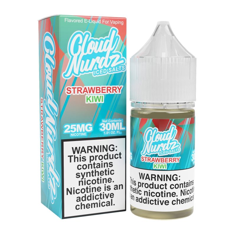 cloud nurdz iced salts strawberry kiwi ejuice 456798