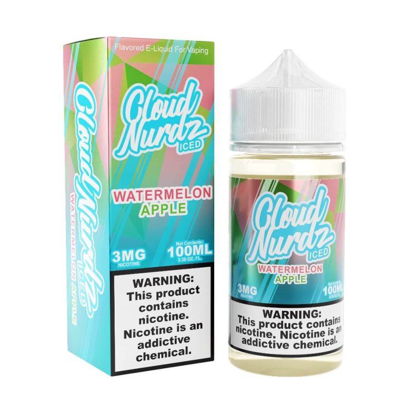 cloud nurdz iced watermelon apple ejuice 727991