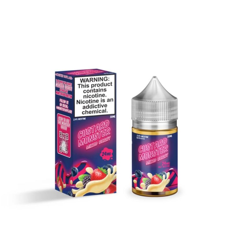 custard monster salt mixed berry ejuice 800296