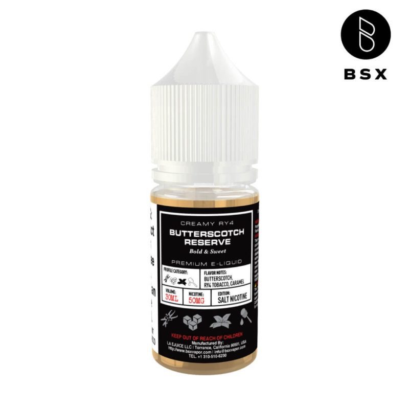 glas bsx nic salts butterscotch reserve ejuice 964033